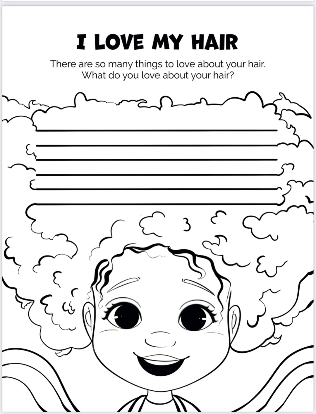 I Love My Hair Activity Sheet